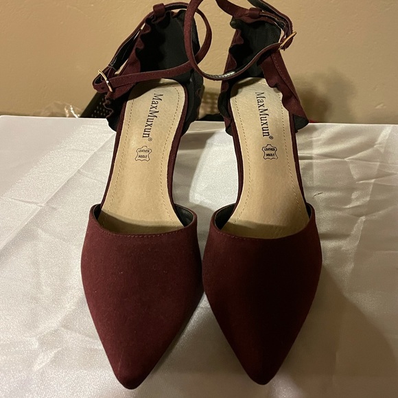 Shoes | Burgundy Kitten Heels | Poshmark